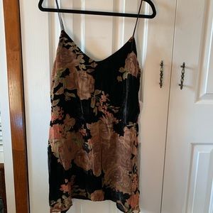 Line & Dot Burnout Velvet Mini Dress